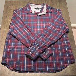 Nautica Men's Checkered Shirt - Red and Blue